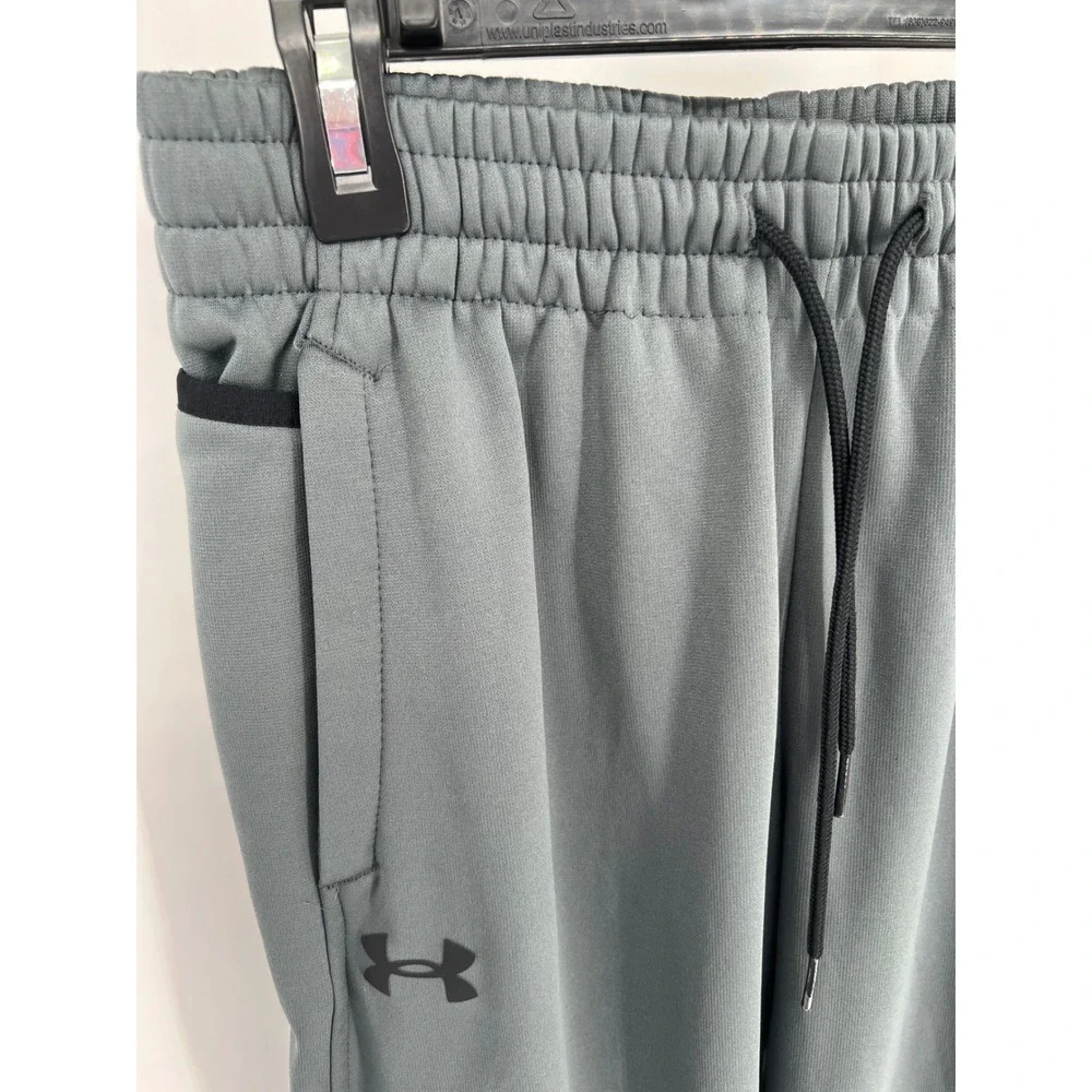 UNDER ARMOUR Joggers Men Small Gray Loose Fit Fleece Lined Athletic Pants Pocket